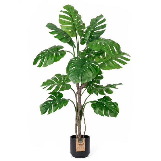 FairyTrees Künstliche Monstera am Stamm 160 cm