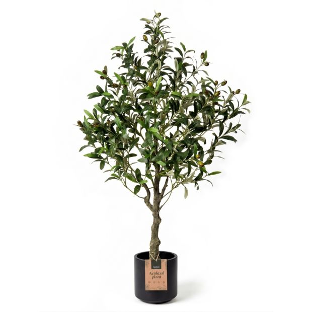FairyTrees Künstlicher Olivenbaum 120 cm